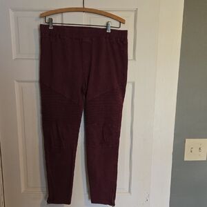 Umgee Burgundy Straight Leg Pants